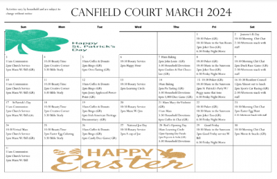 Canfield Court March 2024