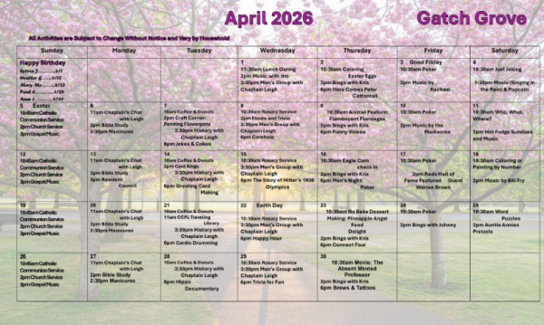 Gatch Grove April 2026