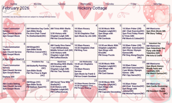 Hickory Cottage Feb 2026
