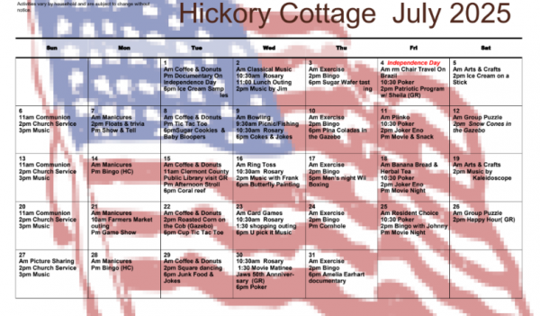 Hickory Cottage July 25