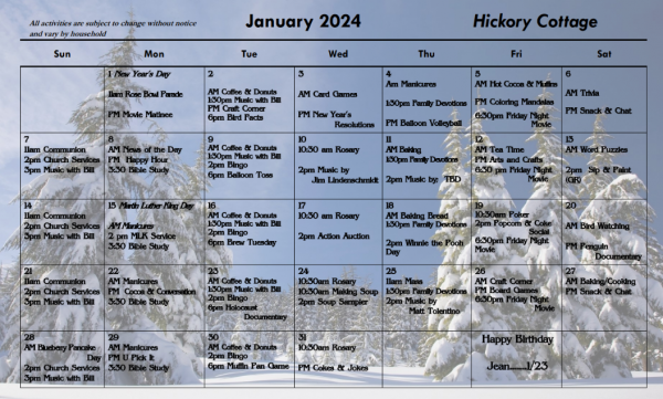 Hickory Cottage Jan 2024