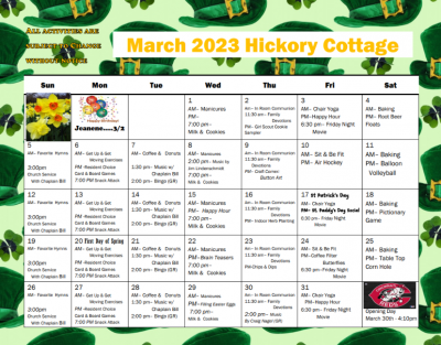 Hickory Cottage March 2023