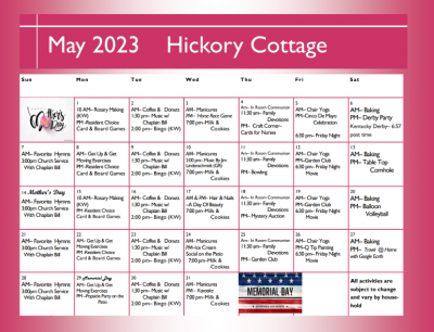 Hickory Cottage May 2023