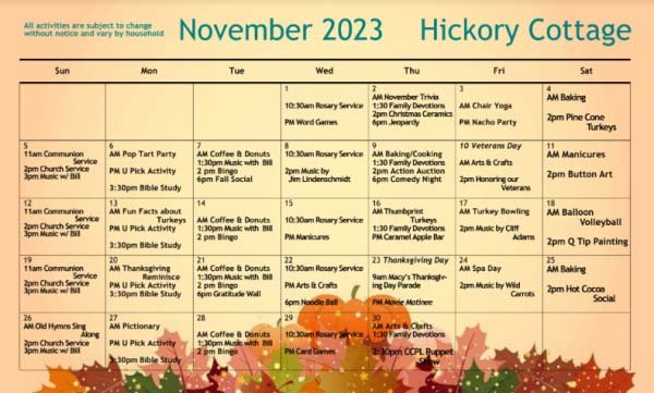 Hickory Cottage Nov 2023