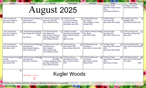 Kugler Woods Aug 2025