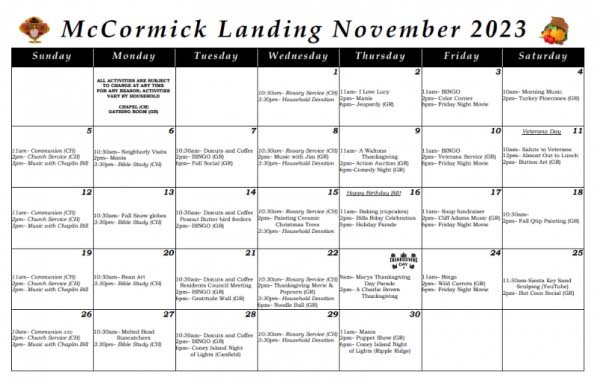 McCormick Landing Nov 2023