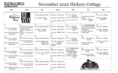 Hickory Cottage November 2022