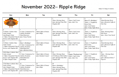 Ripple Ridge November 2022