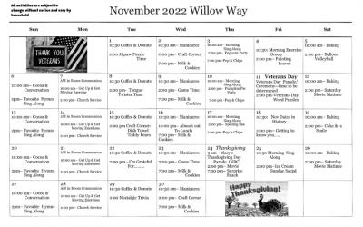 Willow Way November 2022