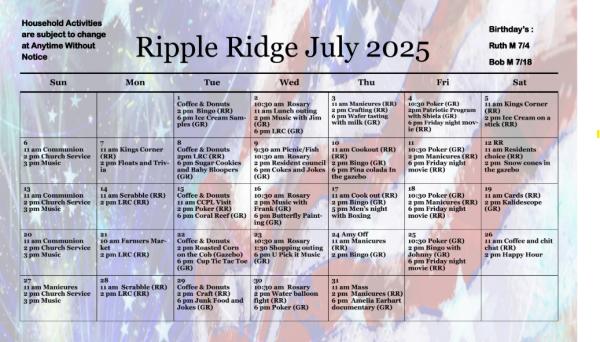 Ripple Ridge July 2025