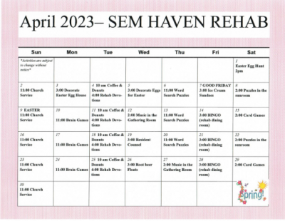 Rehab April 2023