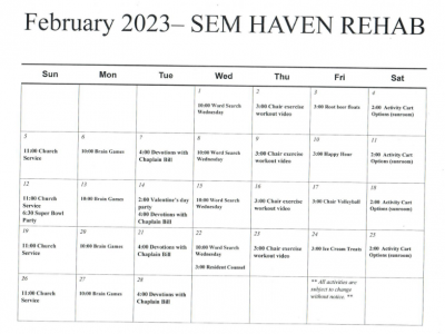 Rehab Feb 2023