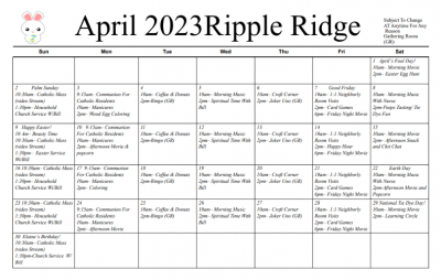 Ripple Ridge April 2023