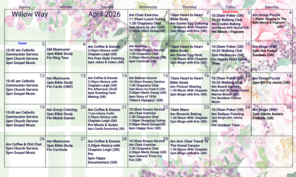 Willow Way April 2026