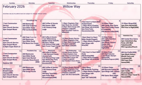 Willow Way Feb 2026