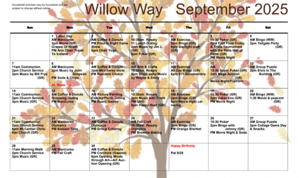 Willow Way Sept 2025