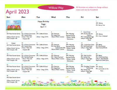 Willow Way April 2023