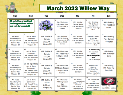 Willow Way March 2023