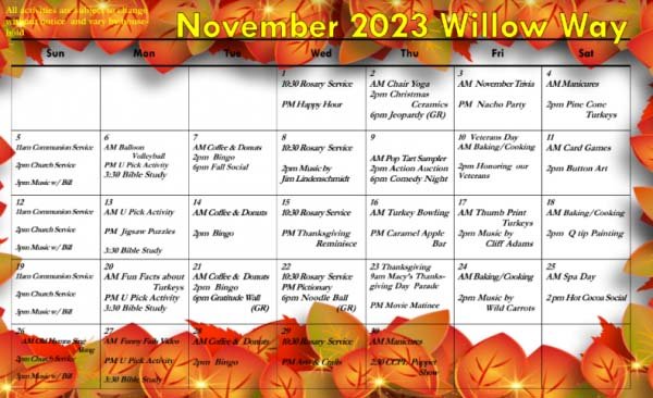 Willow Way Nov 2023