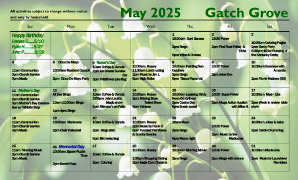 Gatch Grove May 2025