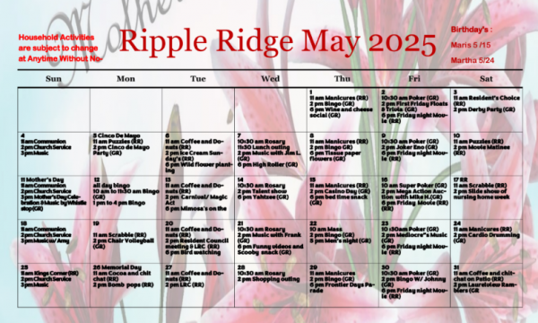 Ripple Ridge May 2025