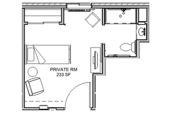 assisted living room floor plan