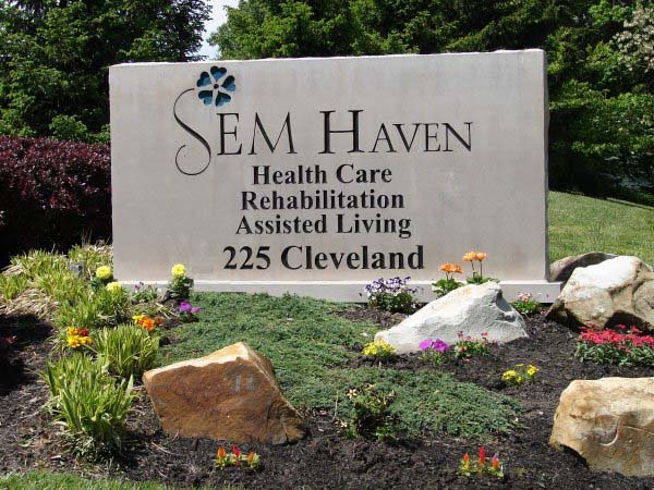Sem Haven sign at entrance of building in Milford Ohio