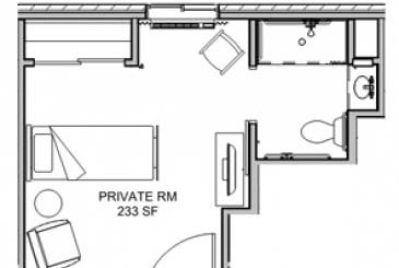 sample floor plan, private room