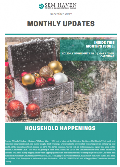 SEM Haven December 2019 Newsletter