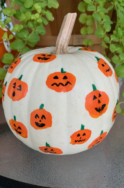 decorated pumpkin