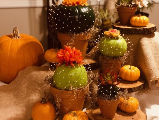 decorated pumpkin