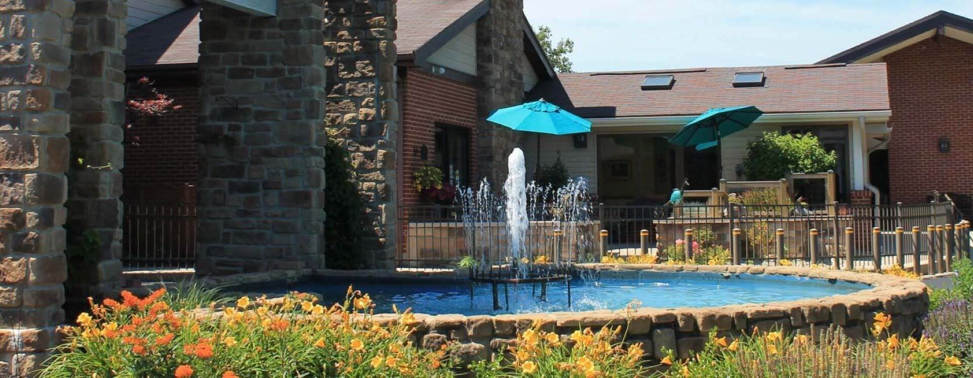 Patio and water fountian